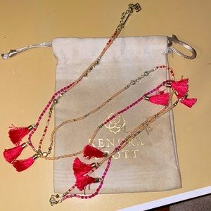 Kendra Scott Augusta Long Necklace in Red